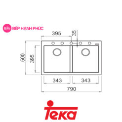 Chậu rửa Teka Maestro FORSQUARE 2B 790-Black 7 Chậu rửa Teka Maestro FORSQUARE 2B 790-Black