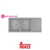 Chậu rửa Teka Maestro STONE 80B-TG 2B 1D-Grey 2 hộc rửa 2 Chậu rửa Teka Maestro STONE 80B-TG 2B 1D-Grey 2 hộc rửa