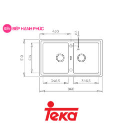 Chậu rửa Teka Maestro STONE 90B-TG 2B-DarkGrey 7 Chậu rửa Teka Maestro STONE 90B-TG 2B-DarkGrey