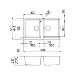 Alternative view of Chậu Rửa Chén Đá Malloca NERO K-45040