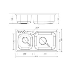 Alternative view of Chậu Rửa Chén Malloca MS 1003 NEW