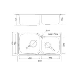 Alternative view of Chậu Rửa Chén Malloca MS 1011 NEW