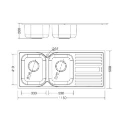 Alternative view of Chậu Rửa Chén Malloca MS 1025R NEW