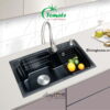 Chậu rửa chén Tomate TOM CRE 7848BL thiết kế chịu nhiệt 1 Chậu rửa chén Tomate TOM CRE 7848BL thiết kế chịu nhiệt