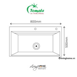 Alternative view of Chậu rửa chén Tomate TOM CRE 8050BL đen thiết kế chịu nhiệt