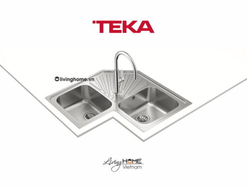 Chậu rửa Teka ANGULAR 2B lắp nổi 2 hộc rửa - 1 bàn chậu