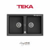 Chậu rửa Teka STONE 90 B-TG 2B Dg lắp nổi đá thạch anh màu Darkgrey 2 Chậu rửa Teka STONE 90 B-TG 2B Dg lắp nổi đá thạch anh màu Darkgrey