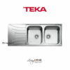 Chậu rửa Teka UNIVERSO 2B 1D lắp nổi 2 hộc rửa 1 bàn chậu 1 Chậu rửa Teka UNIVERSO 2B 1D lắp nổi 2 hộc rửa 1 bàn chậu