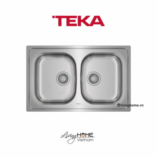 Chậu rửa Teka UNIVERSE 80 T-XP 2B lắp nổi 2 hộc rửa 79cm