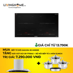 Alternative view of Bếp Từ Đôi Sakura SE-MI602B, 2 Từ, 73cm, Kính Schott Ceran