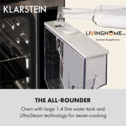 Alternative view of Lò hấp Klarstein KL-MASTERFRESH STEAM OVEN thiết kế mặt kính đen mạnh mẽ