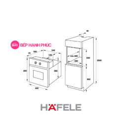 Lò nướng Hafele HO-T60C - âm tủ 5 Lò nướng Hafele HO-T60C - âm tủ