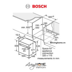 Lò nướng Bosch HBG633BS1A - Âm tủ 71 lít 60cm 19 Lò nướng Bosch HBG633BS1A - Âm tủ 71 lít 60cm