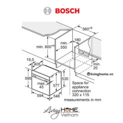 Lò nướng Bosch HBG655BS1M - Âm tủ 71 lít 60cm 18 Lò nướng Bosch HBG655BS1M - Âm tủ 71 lít 60cm