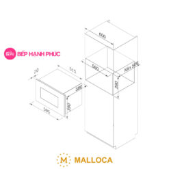 Lò vi sóng Malloca MW 927BG Kính đen 27L 14 Lò vi sóng Malloca MW 927BG Kính đen 27L