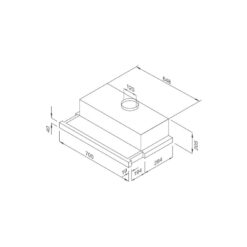 Alternative view of Máy Hút Mùi Âm Tủ Malloca MH 70BTC, 70CM, 500m3/h, Đen