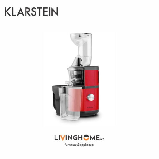 Máy ép chậm Klarstein KL-400W Red thiết kế vỏ thép không gỉ màu đỏ siêu bền