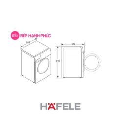Alternative view of Máy sấy Hafele HD-F60A - 8kg hàng chính hãng