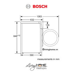 Máy giặt Bosch WAV28L40SG - Cửa trước 14 chương trình Active Oxygen 9KG 17 Máy giặt Bosch WAV28L40SG - Cửa trước 14 chương trình Active Oxygen 9KG