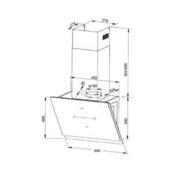 Alternative view of Máy Hút Khói Khử Mùi Áp Tường Malloca MC 60GTC