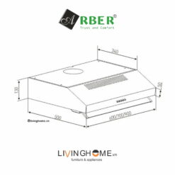 Alternative view of Máy hút mùi Arber AB700AI 70cm âm tủ nhỏ gọn