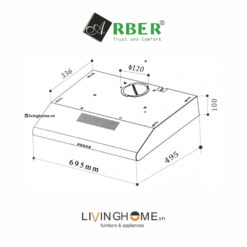 Catalogue Faster Online - Thương hiệu bền đẹp theo thời gian 29 Alternative view of Máy hút mùi Arber AB700D thiết kế âm tủ sang trọng