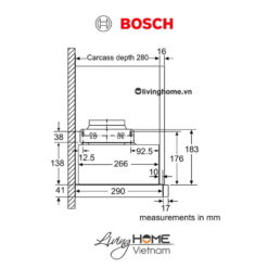 Máy hút mùi Bosch DFM063W56B - Âm tủ 64dB 60cm 20 Máy hút mùi Bosch DFM063W56B - Âm tủ 64dB 60cm