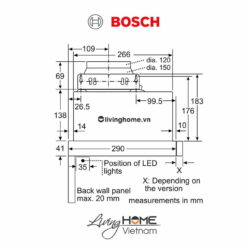 Máy hút mùi Bosch DFM063W56B - Âm tủ 64dB 60cm 23 Máy hút mùi Bosch DFM063W56B - Âm tủ 64dB 60cm