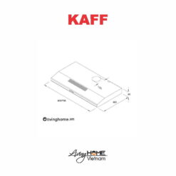 Bếp từ Kaff KF-HGEM919 - 4 từ vuông 57cm kính Schott Ceran 19 Alternative view of Máy hút mùi Kaff KF-SL60KB thiết kế thân máy bằng sơn tĩnh điện màu đen inox siêu bền