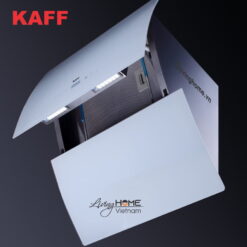 Happy Kitchen 53 Alternative view of Máy hút mùi Kaff KF-LUX-AT70H-WH thiết kế mặt kính vát cong dạng phẳng Tivi cao cấp