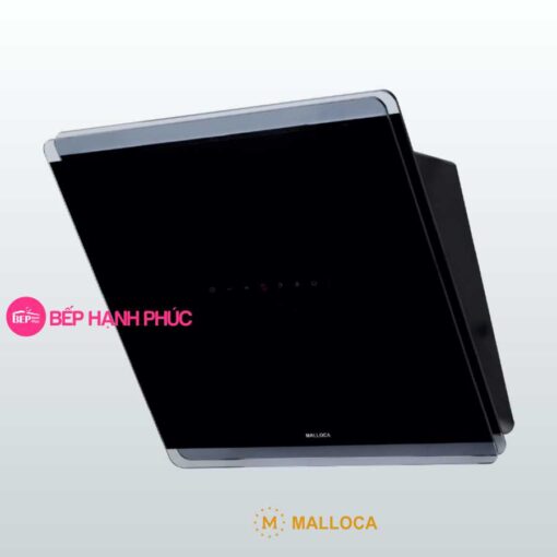 Máy hút mùi Malloca MC 60GT-B - Áp tường 60cm mặt vát kính đen