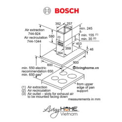 Máy hút mùi Bosch DIB98JQ50B - Đảo 54dB 90cm 15 Máy hút mùi Bosch DIB98JQ50B - Đảo 54dB 90cm