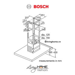 Máy hút mùi Bosch DIB98JQ50B - Đảo 54dB 90cm 16 Máy hút mùi Bosch DIB98JQ50B - Đảo 54dB 90cm