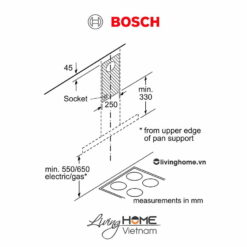 Máy hút mùi Bosch DWB66DM50B - Gắn tường 60dB 60cm 17 Máy hút mùi Bosch DWB66DM50B - Gắn tường 60dB 60cm