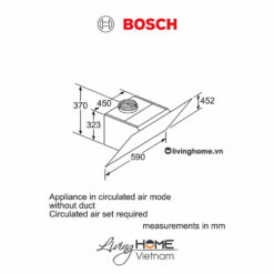 Máy hút mùi Bosch DWK67CM60B - Kính nghiêng 58dB 60cm 21 Máy hút mùi Bosch DWK67CM60B - Kính nghiêng 58dB 60cm