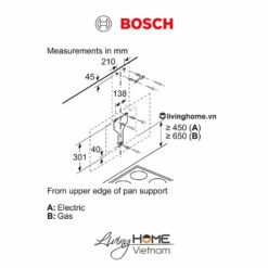 Máy hút mùi Bosch DWK67CM60B - Kính nghiêng 58dB 60cm 25 Máy hút mùi Bosch DWK67CM60B - Kính nghiêng 58dB 60cm