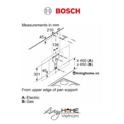 Máy hút mùi Bosch DWK97JQ60B - Gắn tường kính nghiêng 53dB 90cm 20 Máy hút mùi Bosch DWK97JQ60B - Gắn tường kính nghiêng 53dB 90cm