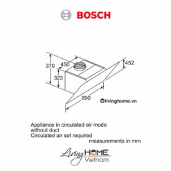 Máy hút mùi Bosch DWK97JQ60B - Gắn tường kính nghiêng 53dB 90cm 24 Máy hút mùi Bosch DWK97JQ60B - Gắn tường kính nghiêng 53dB 90cm