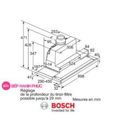 Happy Kitchen 126 Alternative view of Máy hút mùi Bosch DFS097K51 - Âm tủ điều khiển cảm ứng hiện đại