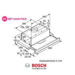 Alternative view of Máy hút mùi Bosch DHI623GSG - Âm tủ 3 mức công suất hút