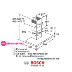 Bếp từ Kaff KF-ROTE55 - 2 từ 70cm kính Schott Ceran 7 Alternative view of Máy hút mùi Bosch DWB97DM50B - Gắn tường điều khiển cảm ứng hiện đại