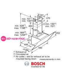 Alternative view of Máy hút mùi Bosch DWK67CM60B - Gắn tường điều khiển cảm ứng hiện đại