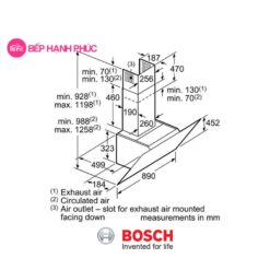 Alternative view of Máy hút mùi Bosch DWK97JQ60B - Gắn tường điều khiển cảm ứng hiện đại