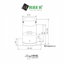 Máy hút mùi Arber AB700S hiện đại chịu nhiệt 70cm 5 Máy hút mùi Arber AB700S hiện đại chịu nhiệt 70cm