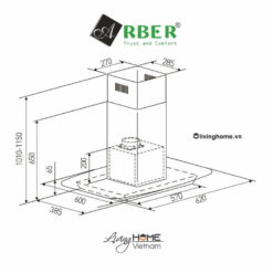 Alternative view of Máy hút mùi Arber AB900Y độc lập 90cm