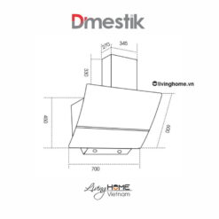 Máy hút mùi Dmestik TL4670 DMK kiểu dáng kính vát màu trắng thiết kế sang trọng 7 Máy hút mùi Dmestik TL4670 DMK kiểu dáng kính vát màu trắng thiết kế sang trọng
