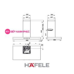 Alternative view of Máy hút mùi Hafele HH-WI60B - gắn tường