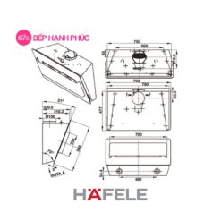 Máy hút mùi Hafele HH-WVG80D - gắn tường 5 Máy hút mùi Hafele HH-WVG80D - gắn tường
