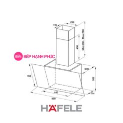 Alternative view of Máy hút mùi Hafele HH-WVG90C - gắn tường