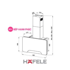 Máy hút mùi Hafele HH-WVGS90A - gắn tường 5 Máy hút mùi Hafele HH-WVGS90A - gắn tường